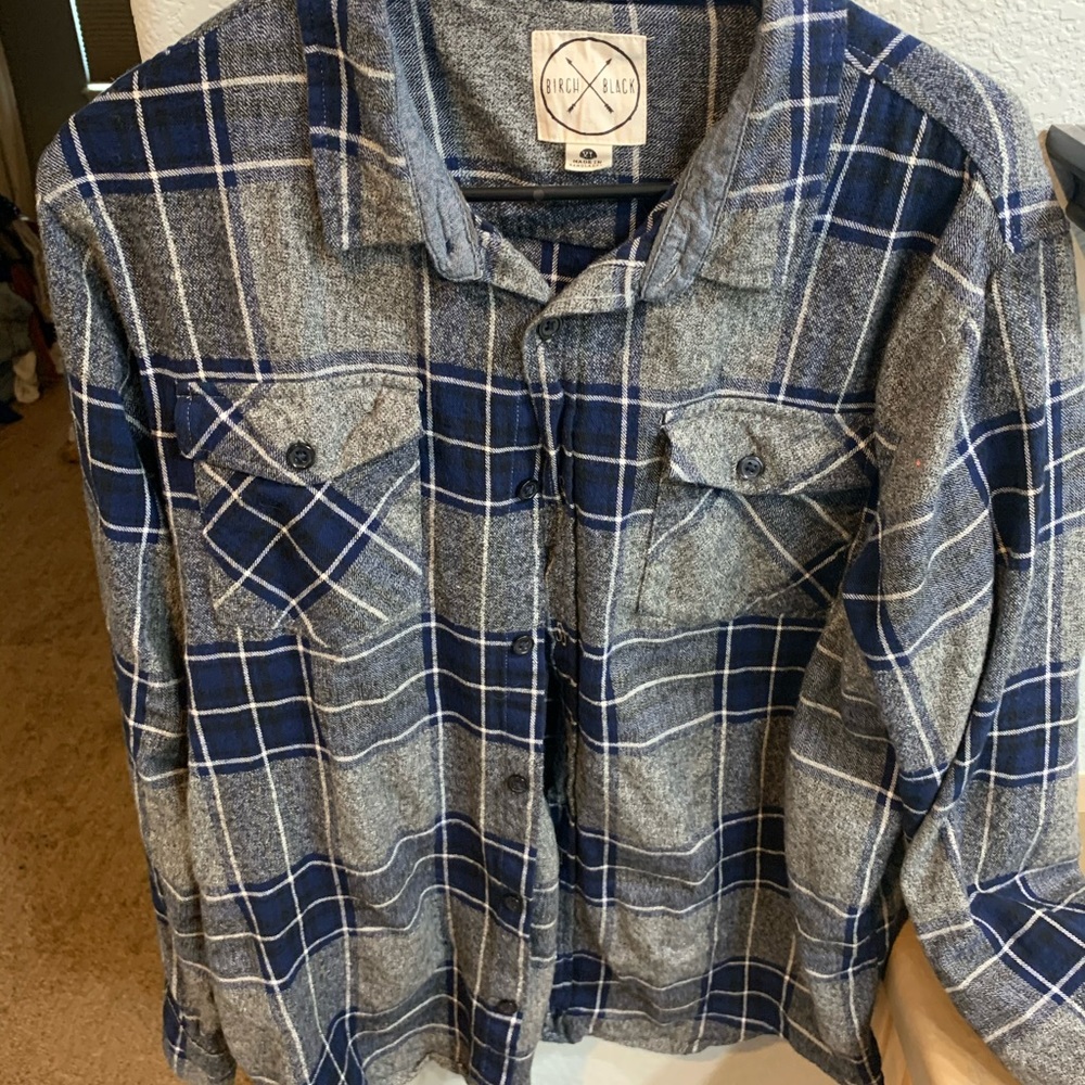 Birch black button up shirt